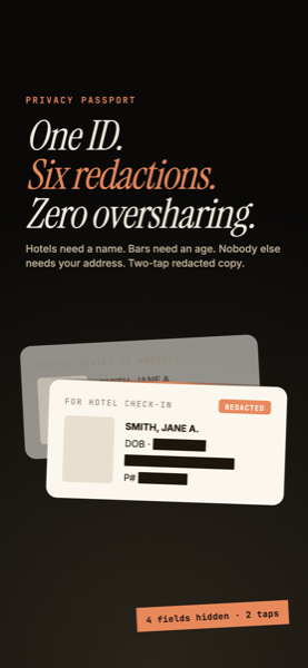 Privacy Passport encrypted ID vault